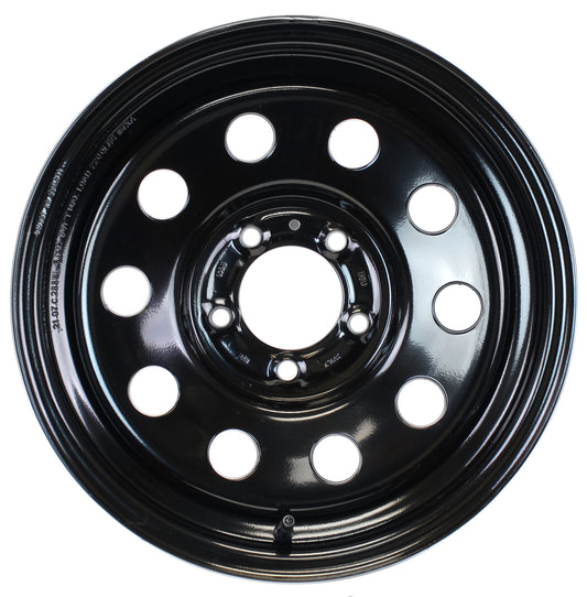 eCustomrim Trailer Rim Wheel 15X5 5-4.5 Black Modular 2150 Lb. 3.19 Center Bore