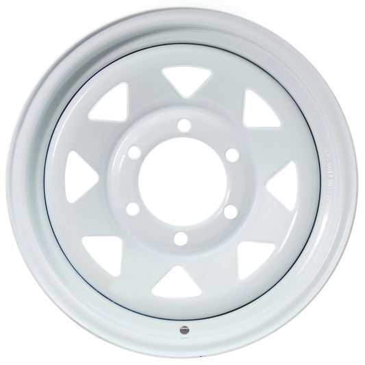eCustomrim Trailer Wheel Rim 15X6 6-5.5 White Spoke 2830 Lb. 4.27 Center Bore