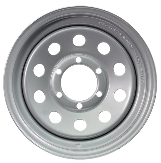 eCustomrim Trailer Wheel Rim 16 Inch 16X6 6 Lug 5.5 Inch Center Silver Modular