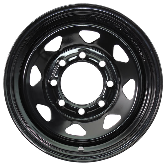 eCustomrim Trailer Wheel 16 in. X 6 in. 16x6 8 Lug Black Steel Rim Wheel