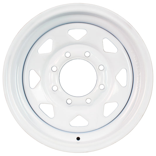 eCustomrim Equipment Trailer Rim Wheel 16 in. 16X6 8 Lug White Spoke Rim