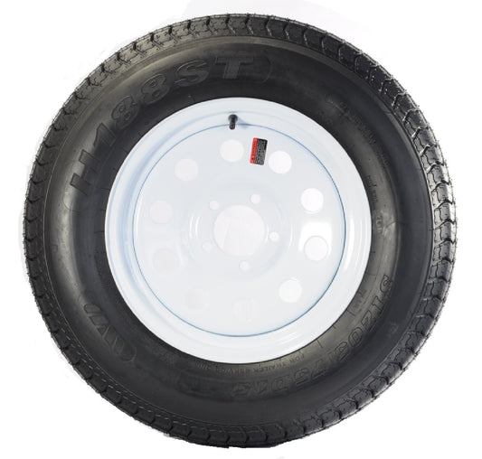 Trailer Tire On Rim ST205/75D15 F78-15 205/75-15 LRC 5 Lug White Modular Wheel