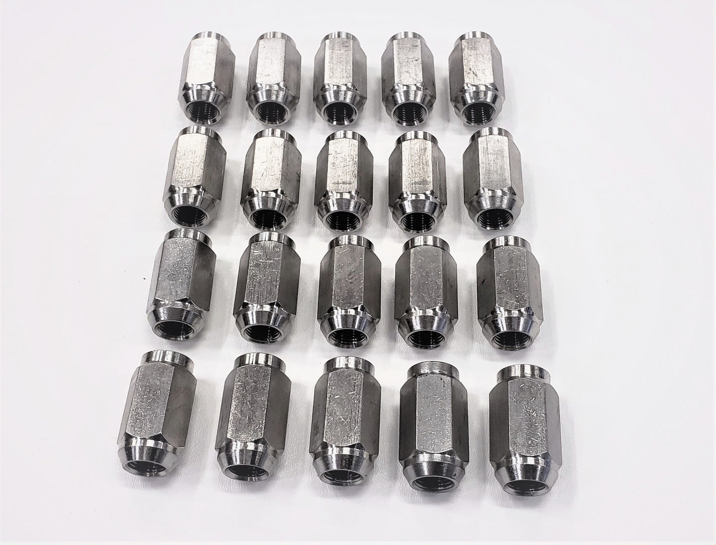 20-Pk 1/2" Solid 304 Stainless Steel Lug Nuts For Trailer Wheels 1/2-20 Thread