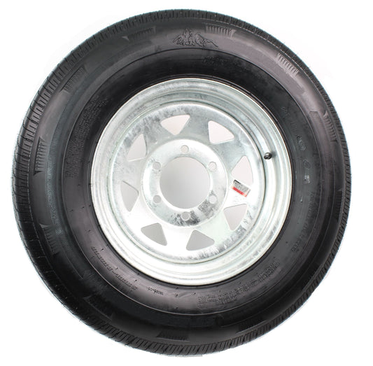 Trailer Tire On Rim ST225/75D15 H78-15 225/75-15 6 Lug Wheel Galvanized Spoke