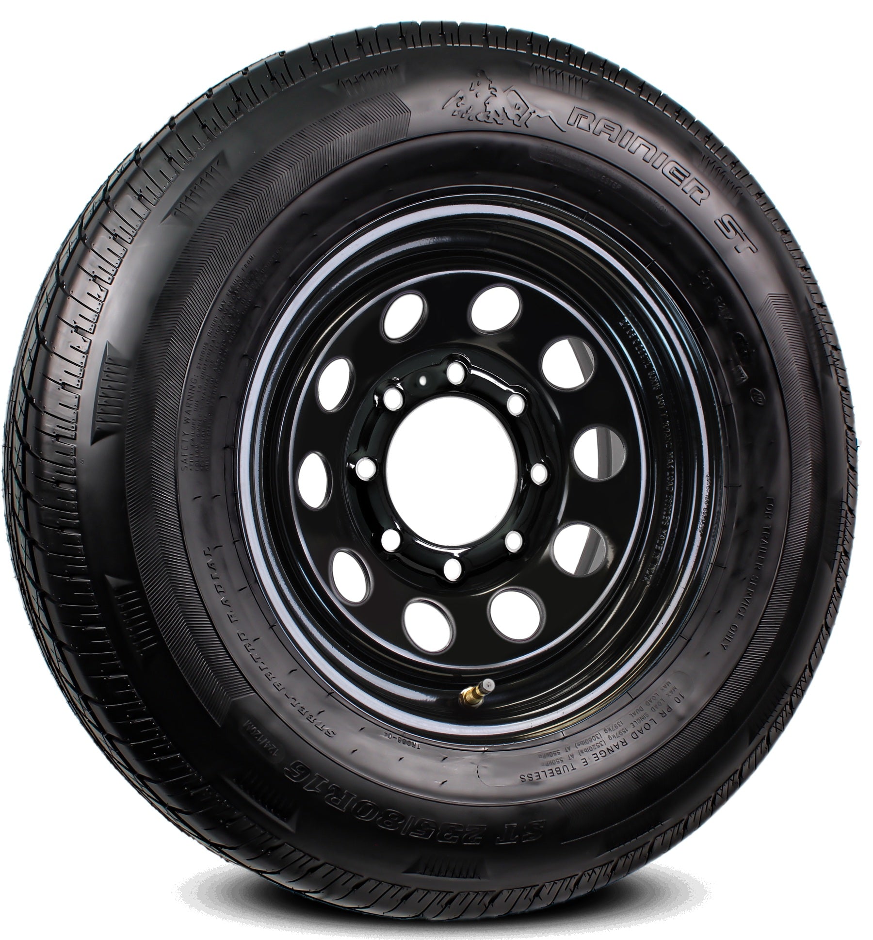 Radial Trailer Tire Rim ST235/80R16 16 Inch Load E 8 Lug Black 