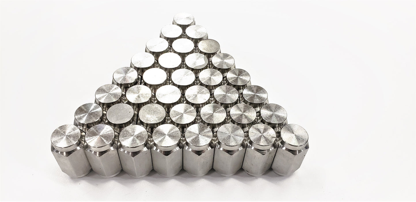 Thirty-six (36) Pack Solid 304 Stainless Steel 1/2-20 Lug Nuts For Trailer Wheel