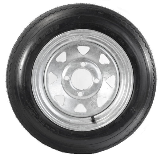 Trailer Tire On Rim 4.80-12 480-12 4.80X12 LRB 4 Lug Wheel Galvanized Spoke