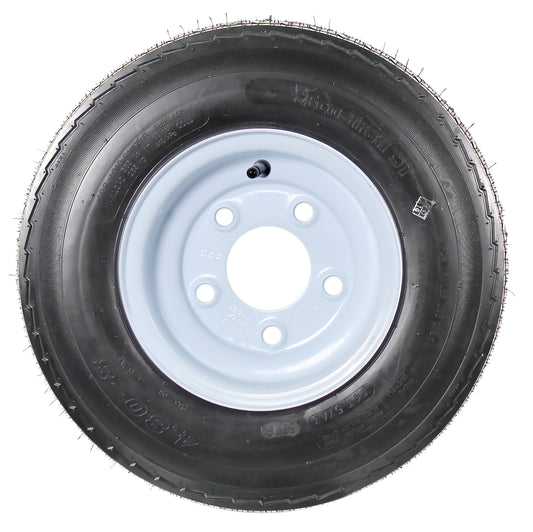 Trailer Tire On Rim 4.80-8 480-8 4.80 X 8 8 in. LRB 5 Lug Hole Bolt Wheel White
