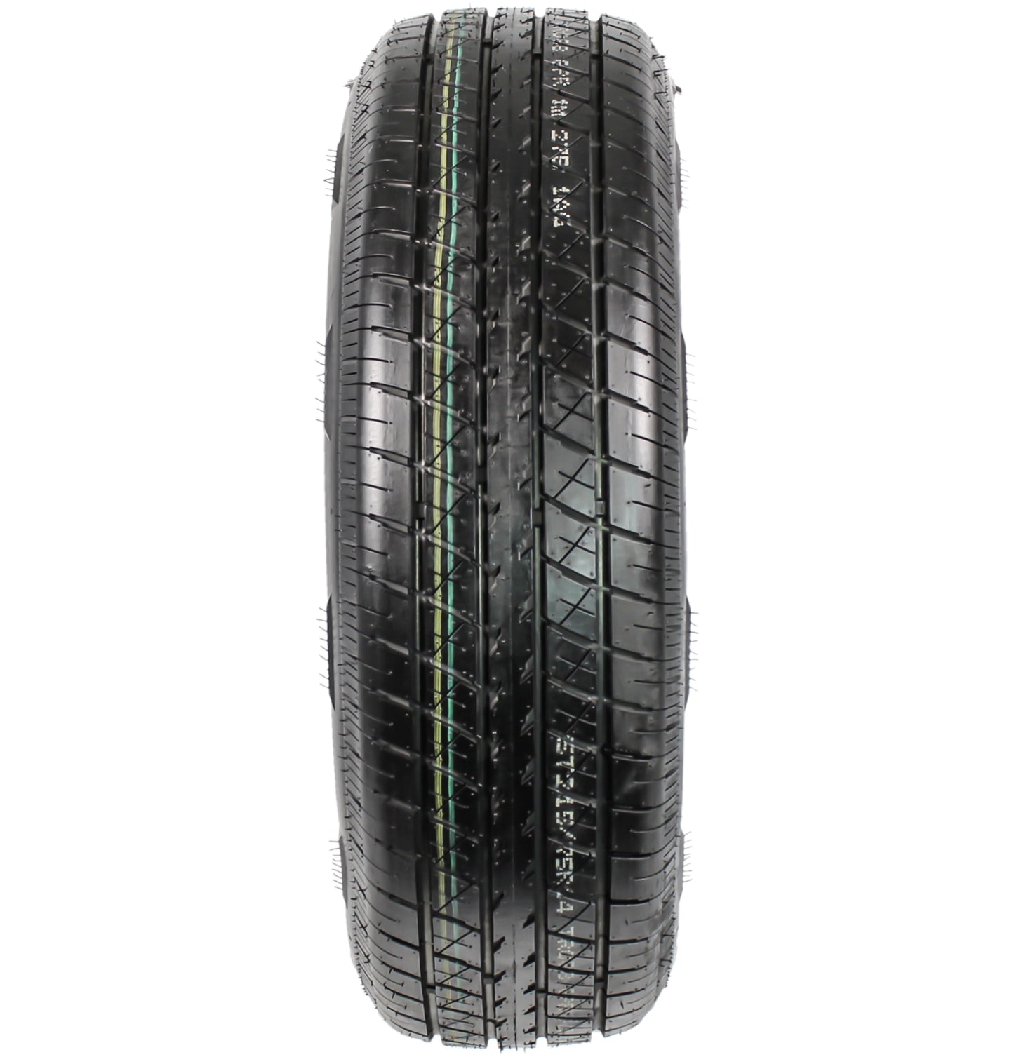 eCustomrim Radial Trailer Tire ST215/75R14 5 Lug Avalanche Black Aluminum Rim