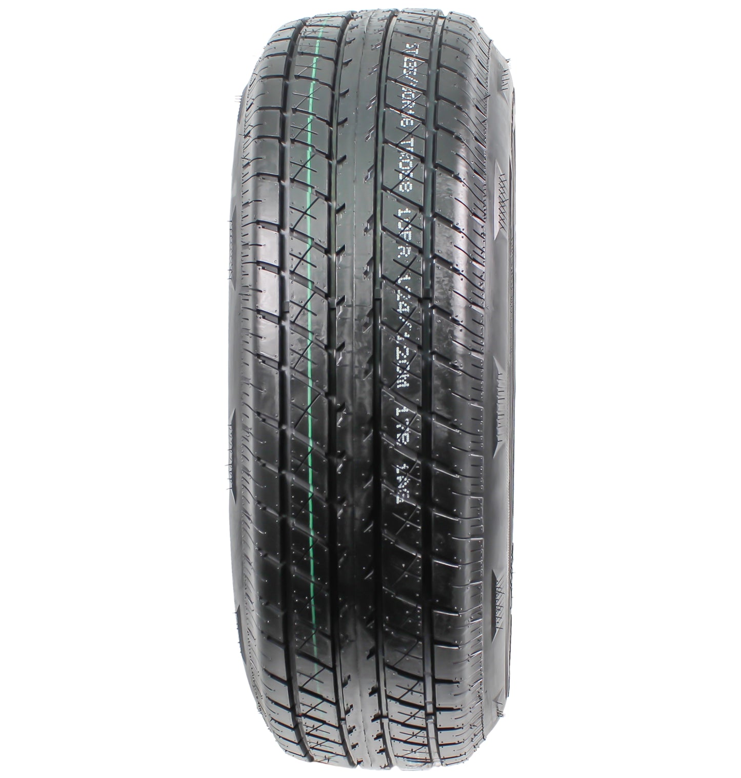 eCustomrim Radial Trailer Tire ST235/80R16 Load E 16" 6 Lug Edge Black Aluminum