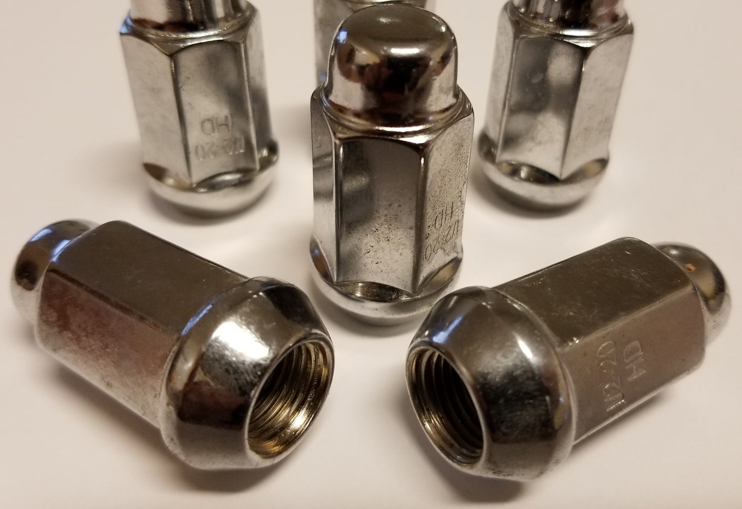 10 Pack Lug Nuts 1/2 Inch Stainless Steel Capped Acorn Style Trailer Wheel Rim