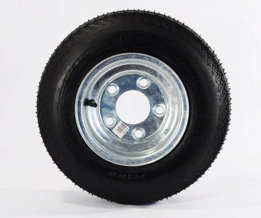 Trailer Tire On Rim 4.80-8 480-8 4.80X8 8 in. LRB 5 Lug Bolt Wheel Galvanized