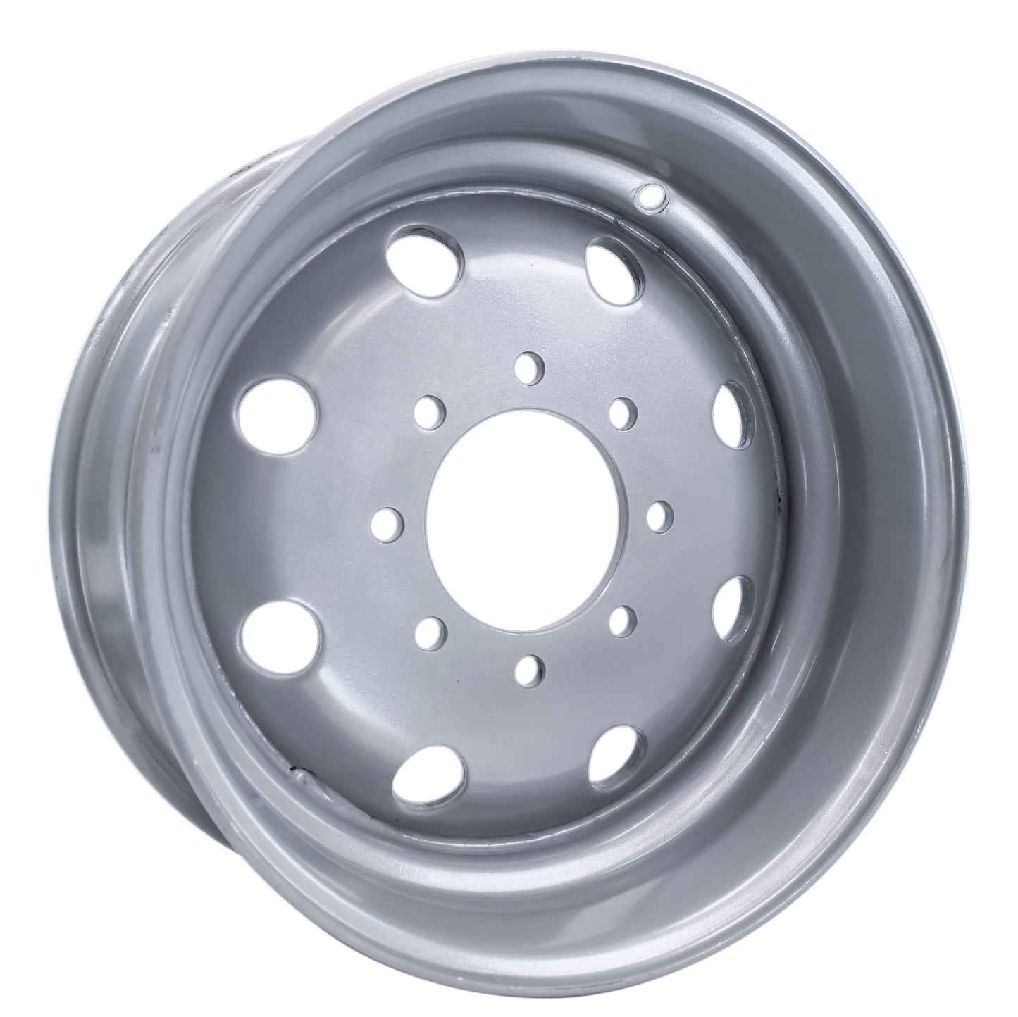 Trailer Wheel 17.5" 17.5X6.75 Hub Centric 8 Lug Center Silver Modular