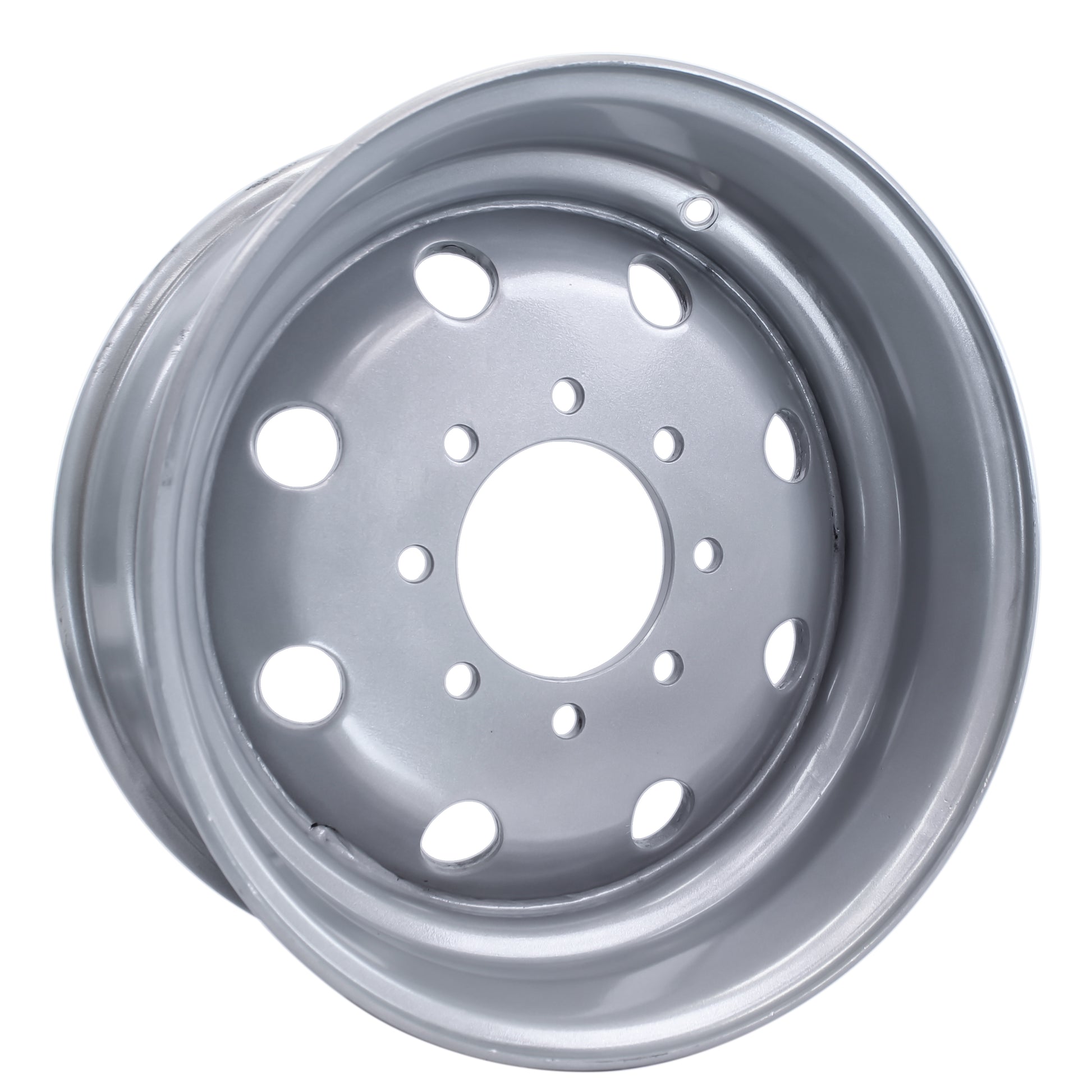 Trailer Wheel 17.5" 17.5X6.75 Hub Centric 8 Lug Center Silver Modular