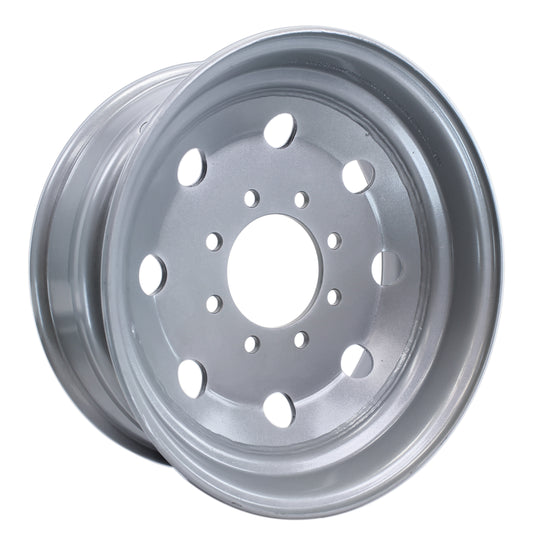 Trailer Wheel 17.5" 17.5X6.75 Hub Centric 8 Lug Center Silver Modular