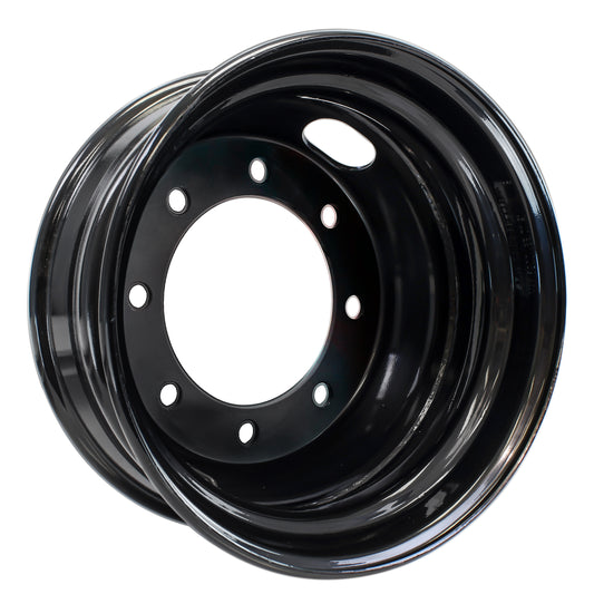 Trailer Wheel 17.5" 17.5X6.75 Hub Centric 8 Lug 275mm Center Black Dual Rim