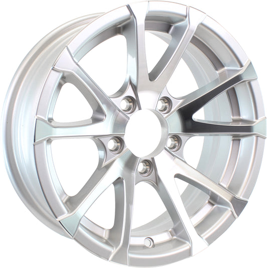 Aluminum Trailer Wheel 15X5 15 X 5 5 Lug 4.5 Center Avalanche Silver Rim