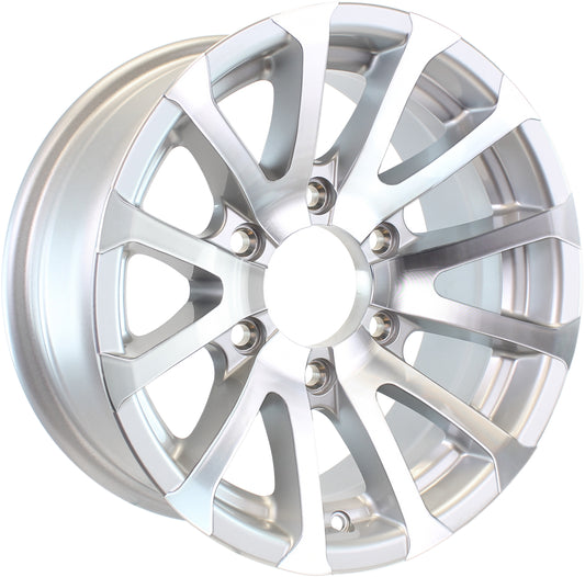 Aluminum Trailer Wheel 16X6 16 X 6 6 Lug 5.5 Center Avalanche Silver Rim