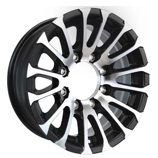 eCustomrim Aluminum Trailer Wheel 16X6 16" Avalanche 8 Lug On 6.5" Center Rim