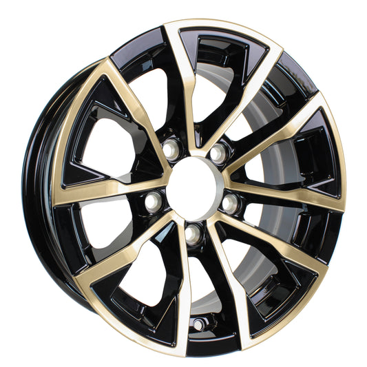 eCustomrim Brushed Gold Aluminum Trailer Wheel 14X5.5 14" Edge 5 Lug On 4.5"