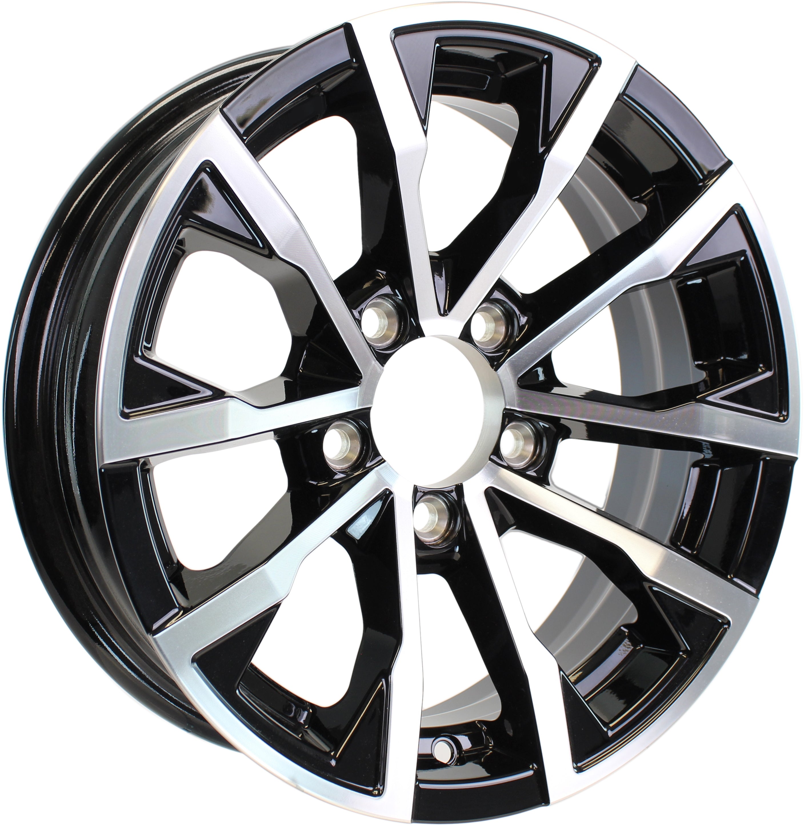 Aluminum Trailer Wheel 15X5 15 X 5 5 Lug 4 5 Center Edge Black Rim Aluminum Trailer Wheel 15X5 15 X 5 5 Lug 4 5 Center Edge Black Rim