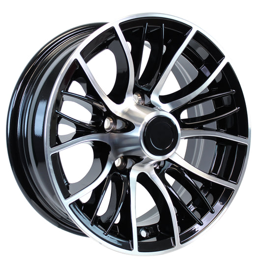 eCustomrim Aluminum Trailer Wheel 14X5.5 14" Black Evolution 5 Lug On 4.5"