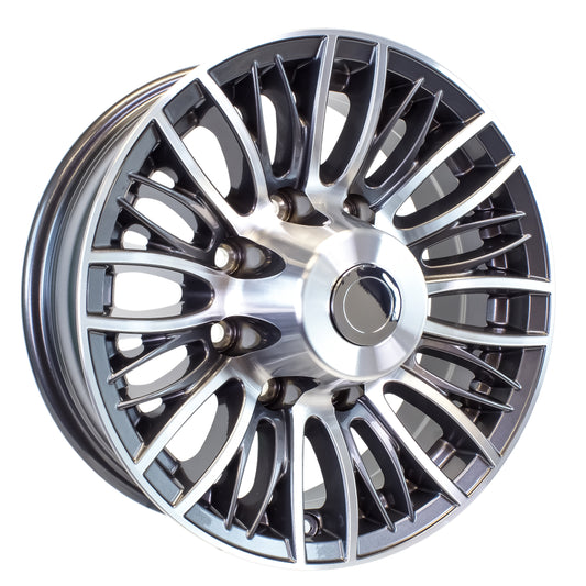 eCustomrim Aluminum Trailer Wheel 16X6 16" Evolution 8 Lug On 6.5" Center Rim