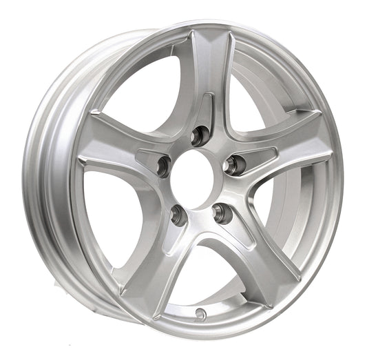eCustomrim Aluminum Trailer Wheel 15X5 15 Inch Rim Silver Machined 5 Lug
