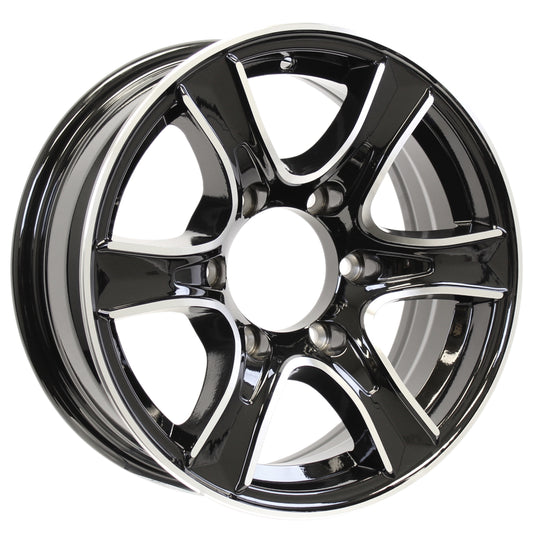 eCustomrim Aluminum Trailer Wheel 16X6 16" Thoroughbred 6 Lug On 5.5" Center Rim