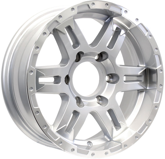 Aluminum Trailer Wheel 15X6 15 X 6 6 Lug 5.5 Center Turismo Silver Rim