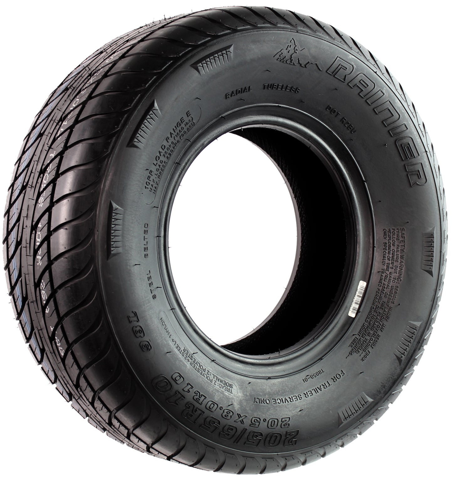 eCustomrim Radial Trailer Tire ST205/65R10 205/65-10 Load Range E 10 Ply