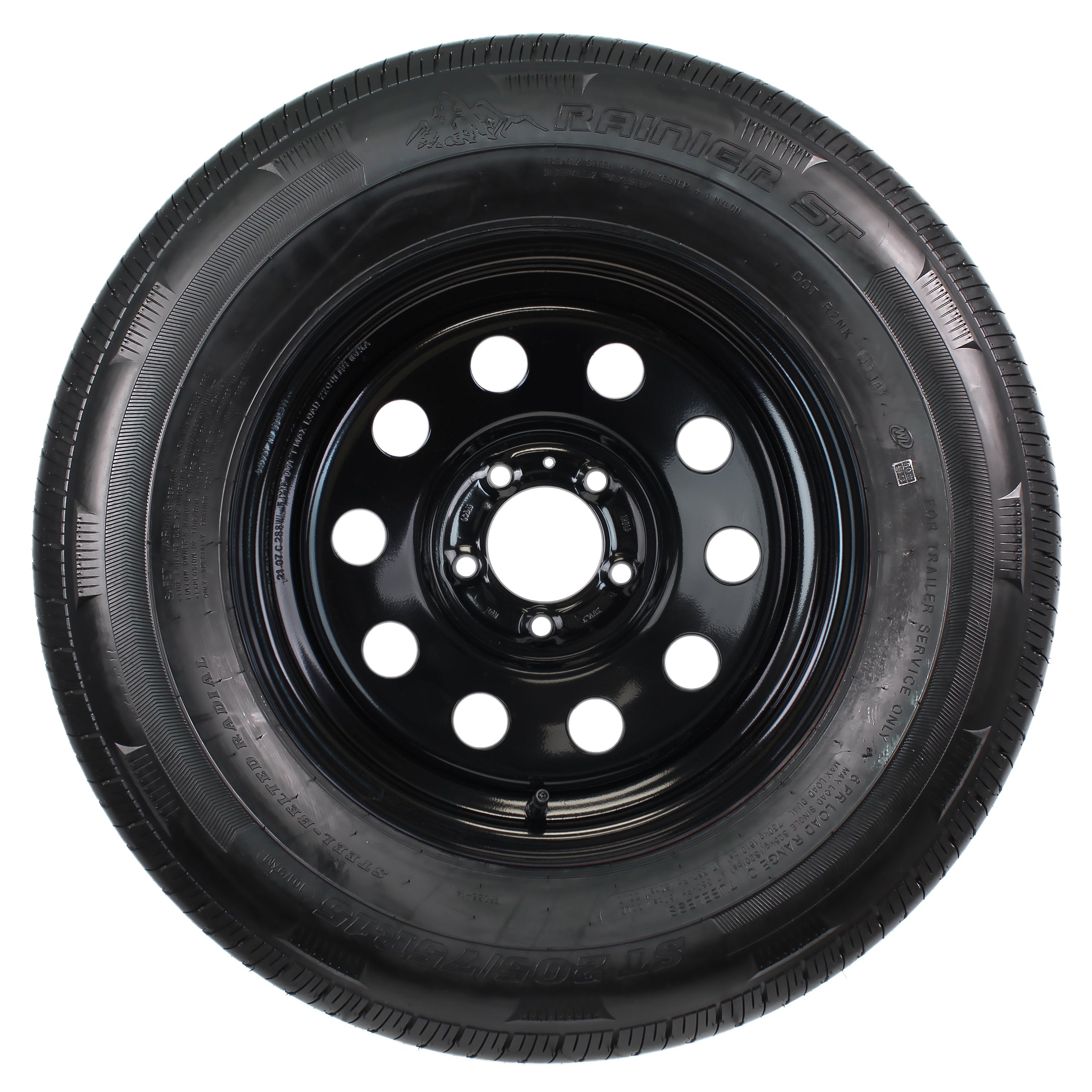 ECustomrim Trailer Tire & Rim ST205/75R15 - Load Range C With 6 Year Warranty