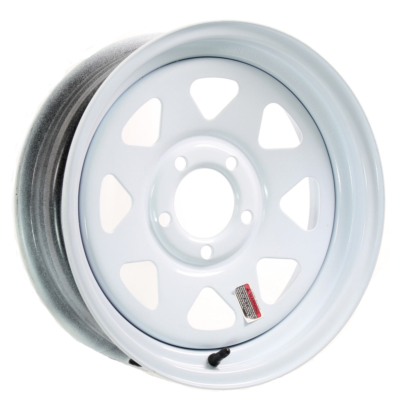 eCustomrim Trailer Rim Wheel 13 in. 13X4.5 5 Lug Hole Bolt Wheel White Spoke