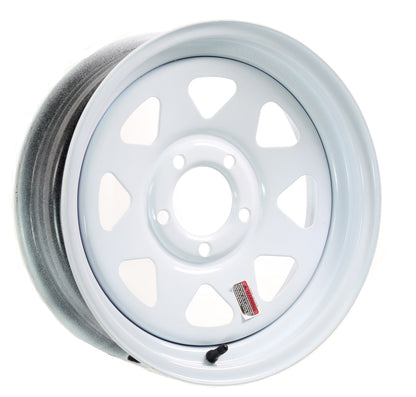eCustomrim Trailer Rim Wheel 13 in. 13X4.5 5 Lug Hole Bolt Wheel White Spoke