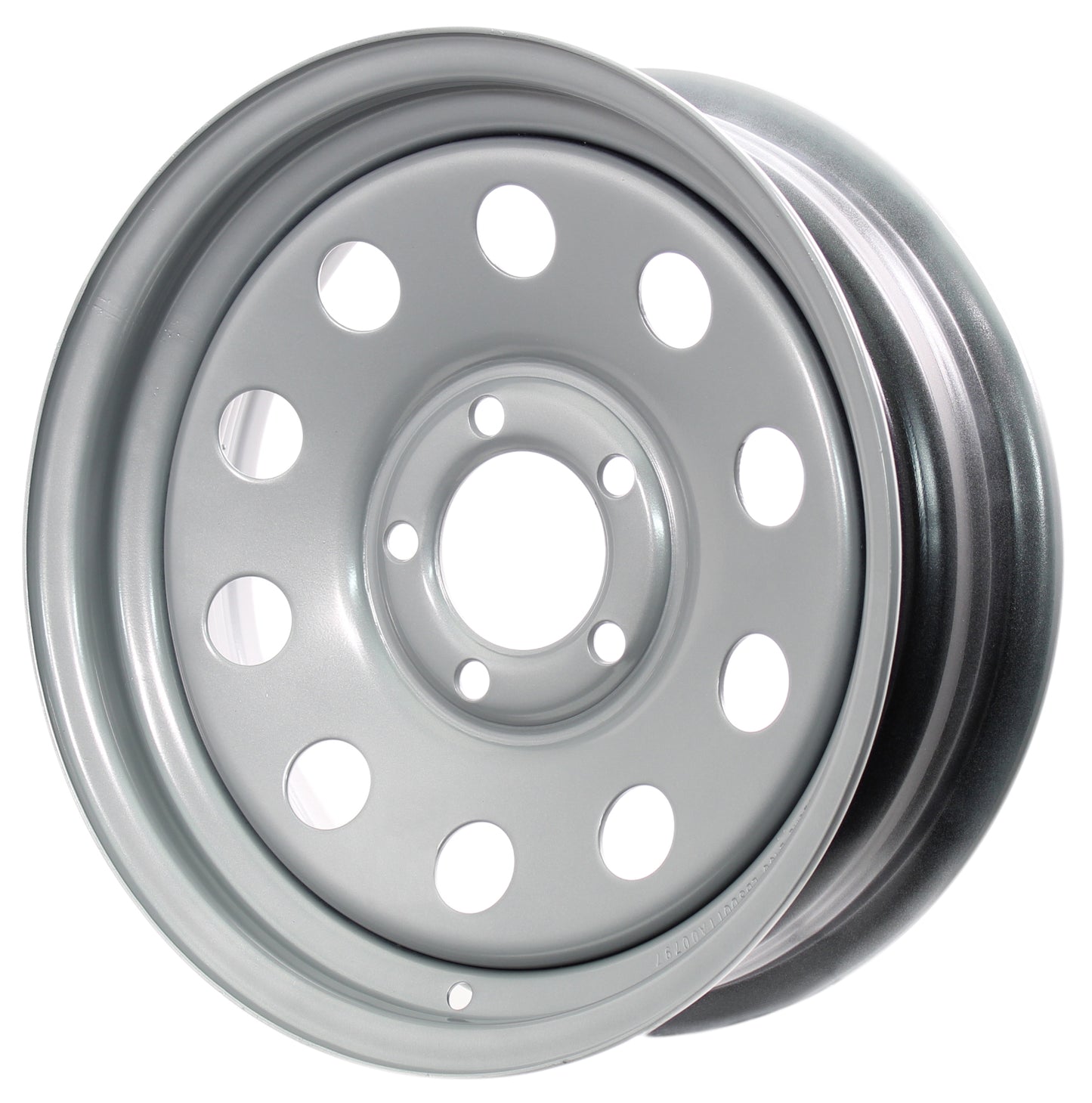 eCustomrim Trailer Wheel Rim 15X5 5-4.5 Silver Modular 5 Lug On 4.5 Inch Center