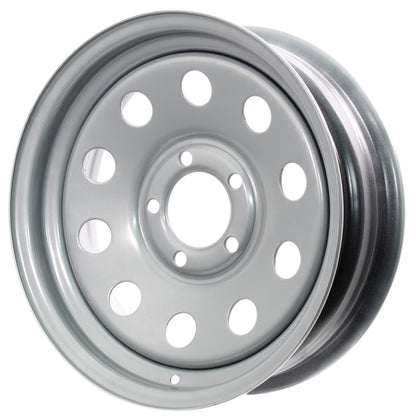 eCustomrim Trailer Wheel Rim 15X5 5-4.5 Silver Modular 5 Lug On 4.5 Inch Center