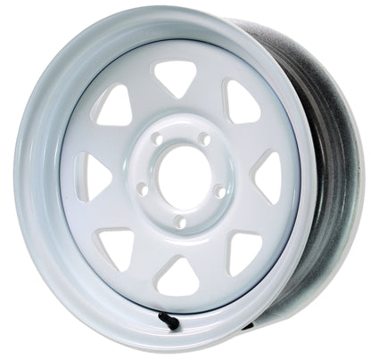 eCustomrim Trailer Rim 14X5.5 14" White Spoke Wheel 5 Lug On 4.5 Inch Center