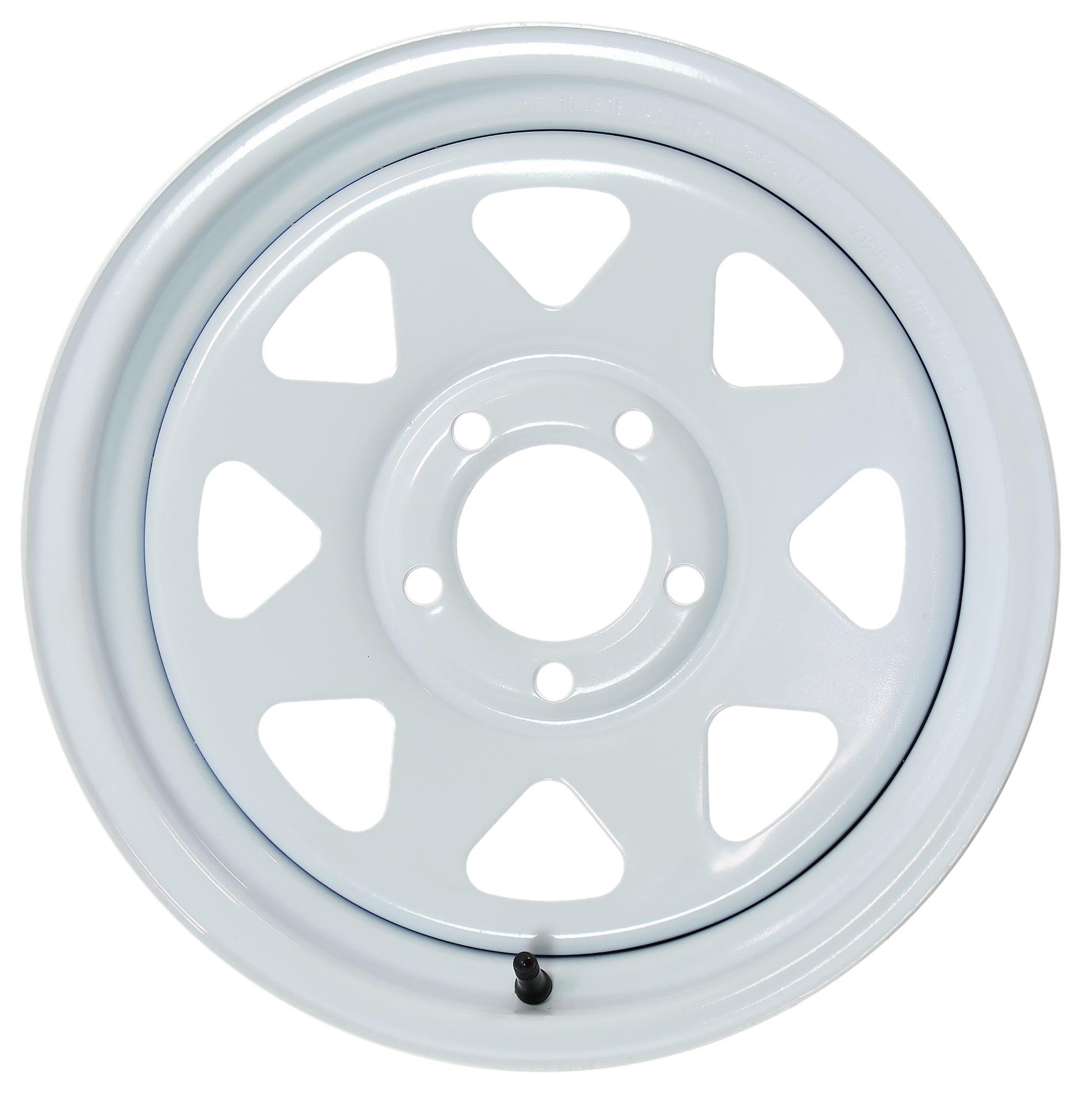 eCustomrim Trailer Rim 15X5 15 Inch 5 Lug On 4.5 Center White Spoke Wheel