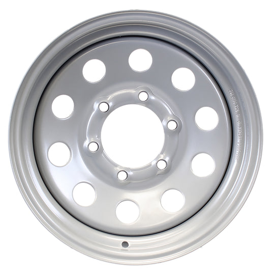 eCustomrim Trailer Wheel Rim 15X6 6-5.5 Silver Modular 2830 Lb. 4.27 Center Bore