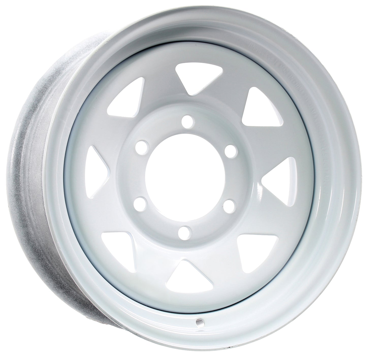 eCustomrim Trailer Wheel Rim 15 Inch 15X6 6 Lug White Spoke