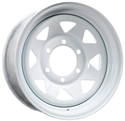 eCustomrim Trailer Wheel Rim 15X6 6-5.5 White Spoke 2830 Lb. 4.27 Center Bore