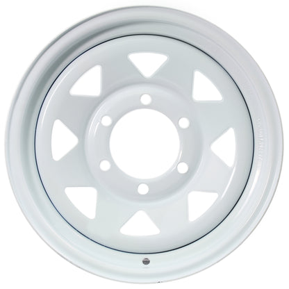eCustomrim Trailer Wheel Rim 15 Inch 15X6 6 Lug White Spoke
