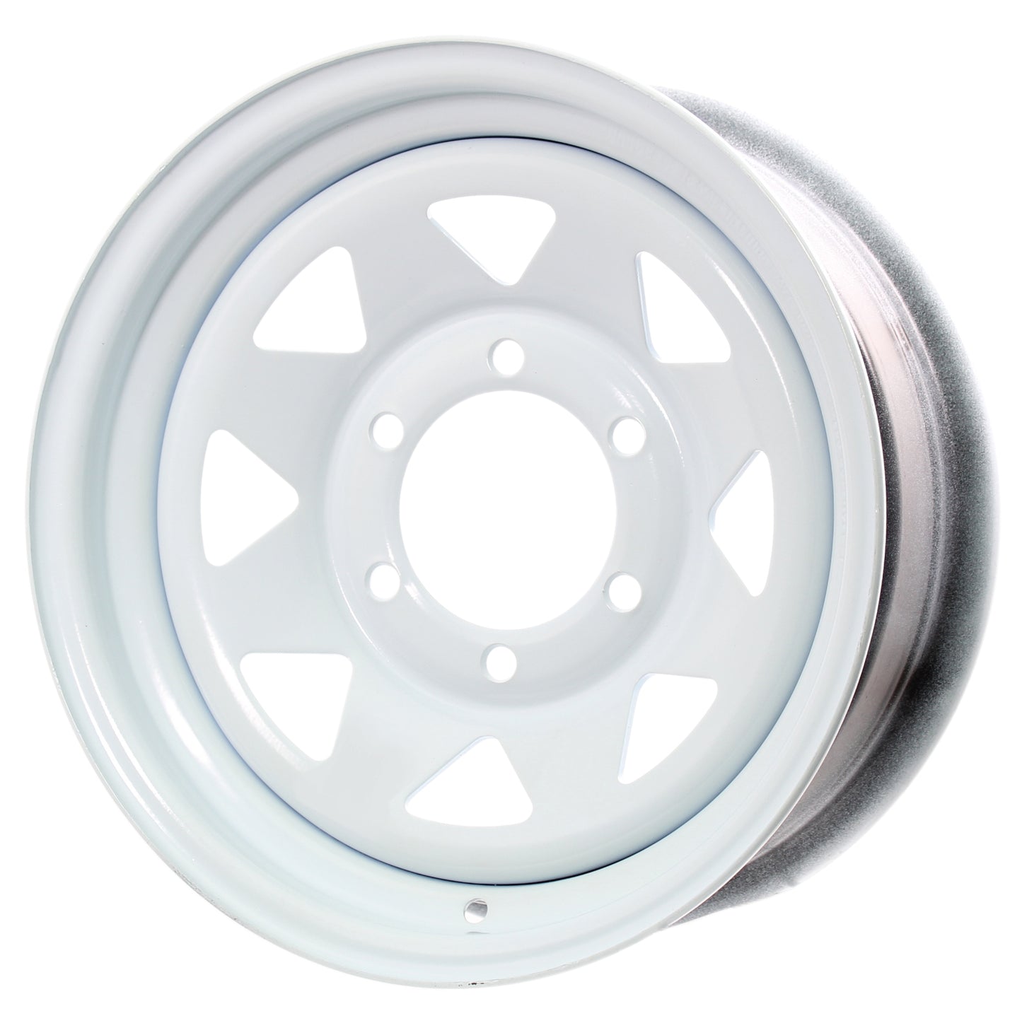 eCustomrim Trailer Wheel Rim 15 Inch 15X6 6 Lug White Spoke