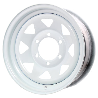 eCustomrim Trailer Wheel Rim 15 Inch 15X6 6 Lug White Spoke