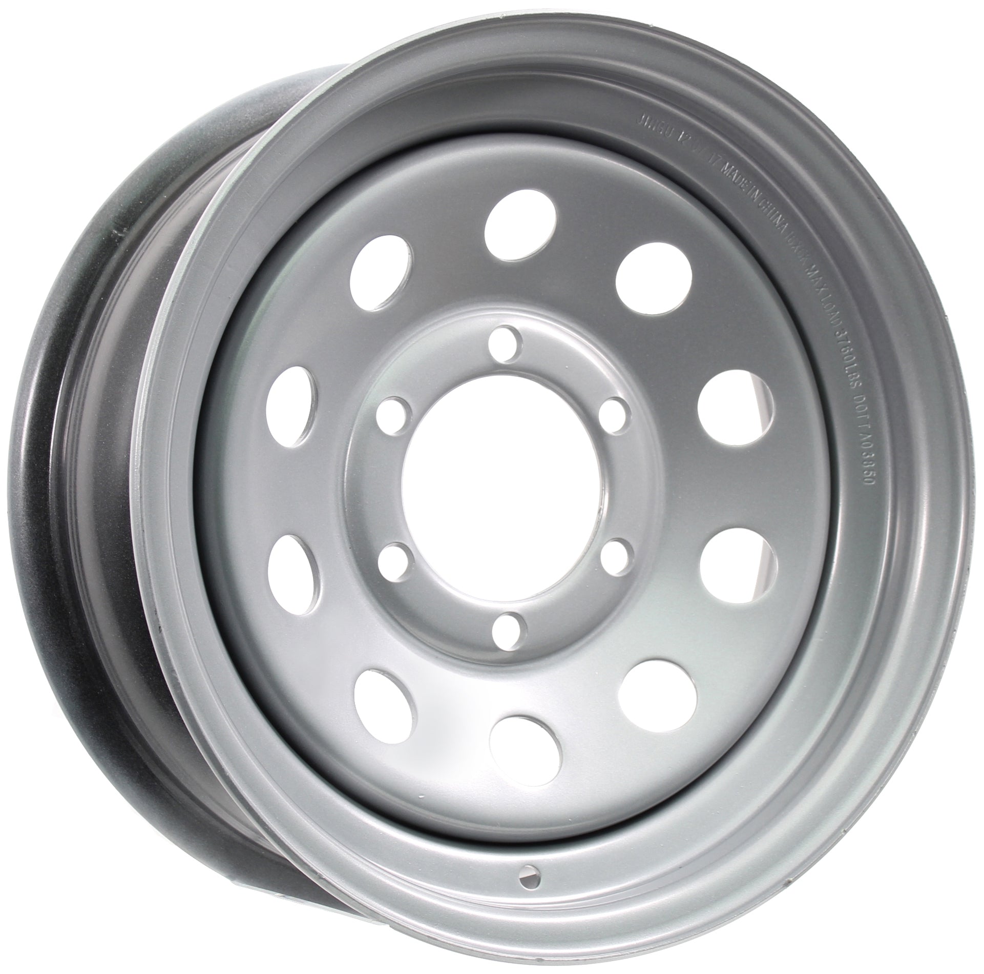 eCustomrim Trailer Wheel 16X6 16 Inch 6 Lug On 5.5 Center Silver Modul ...