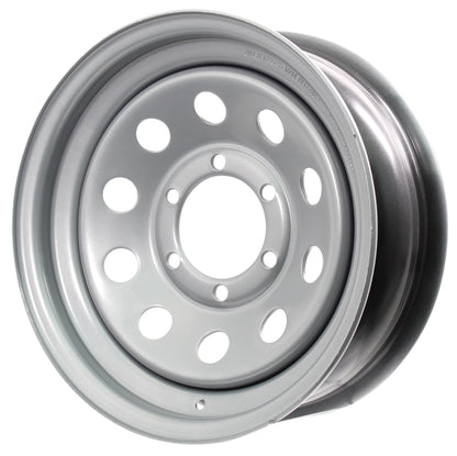 eCustomrim Trailer Wheel Rim 16 Inch 16X6 6 Lug 5.5 Inch Center Silver Modular