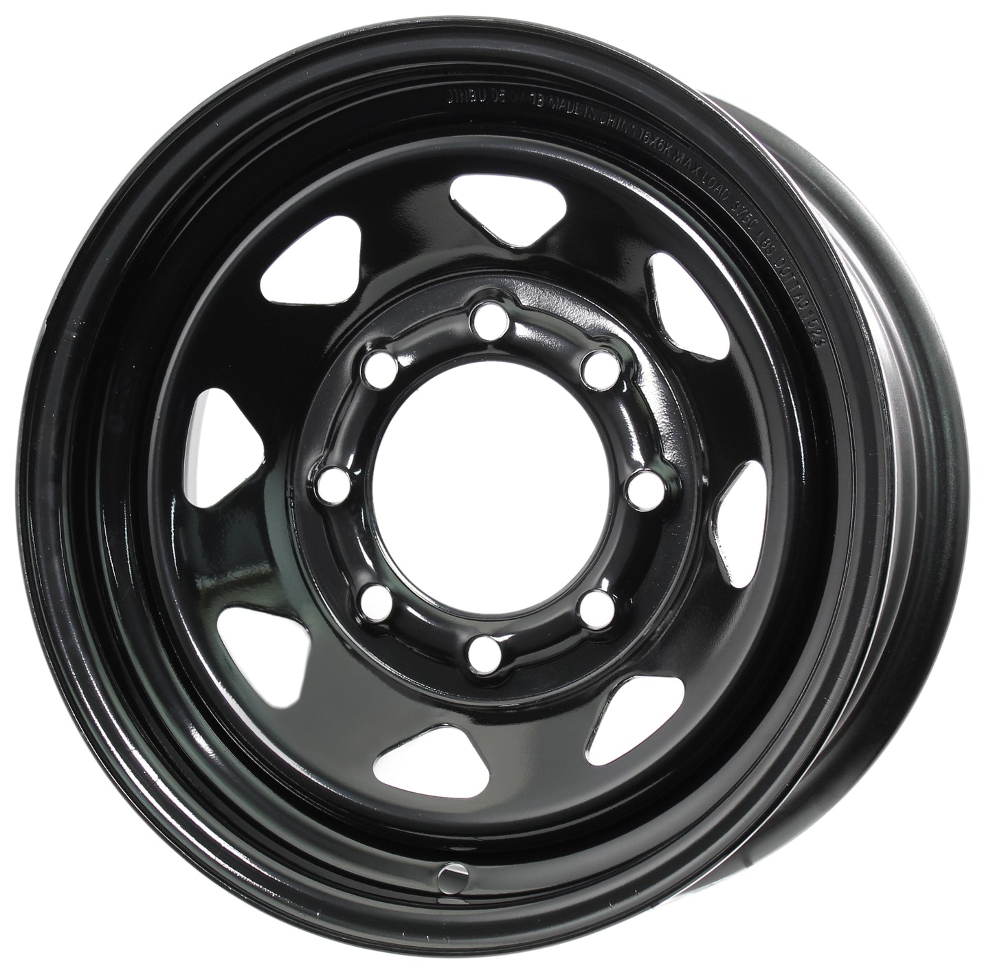 eCustomrim Trailer Wheel 16 in. X 6 in. 16x6 8 Lug Black Steel Rim Wheel