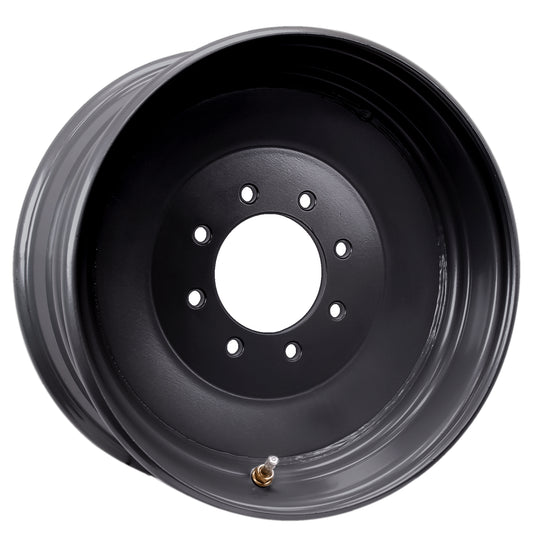 eCustomrim Trailer Wheel 17.5X6.75 Hub Centric 8 Lug 8-6.5 Black Solid Rim