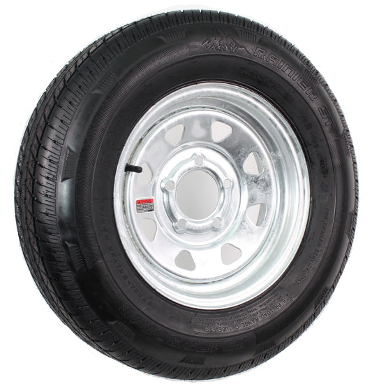 Radial Trailer Tire Rim ST175/80R13 175/80R-13 13 5 Lug Wheel Galvanized Spoke