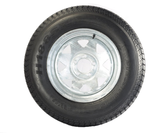 Trailer Tire On Rim ST205/75D15 205/75 D 15 in. LRC 5 Hole Galvanized Wheel Rim